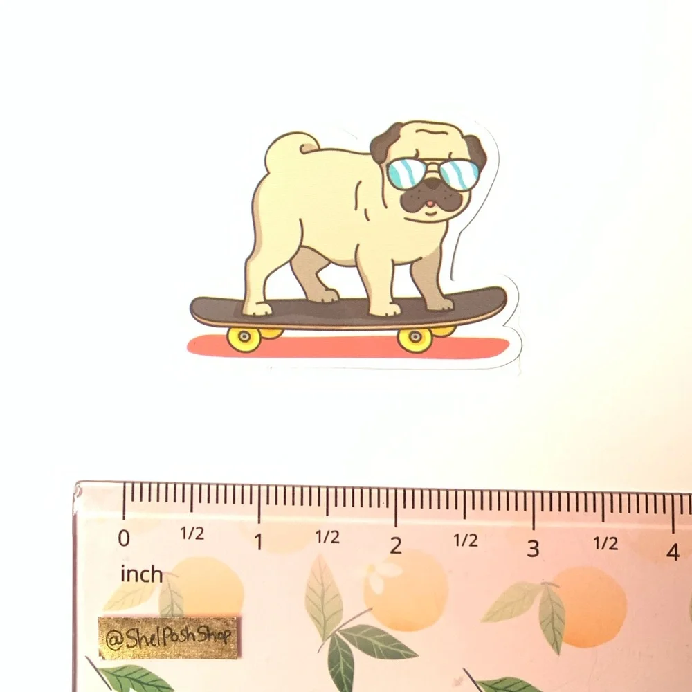 Pug Vinyl Sticker - Picture 2 of 2
